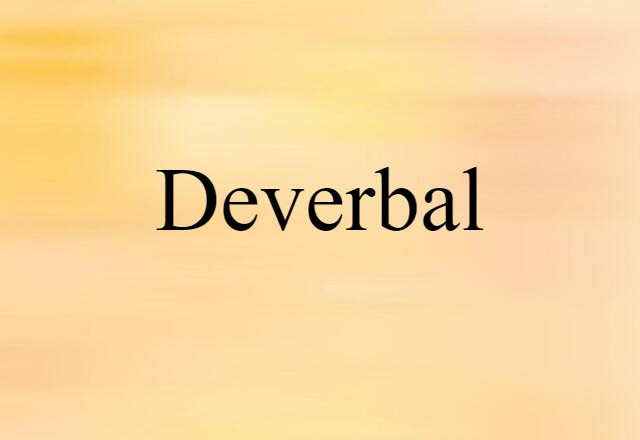 deverbal