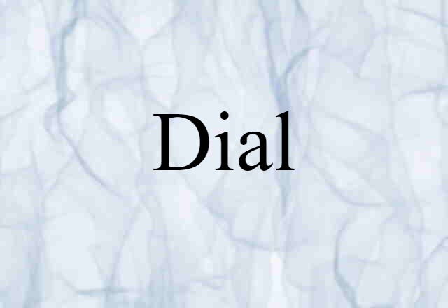 Dial (noun) Definition, Meaning & Examples