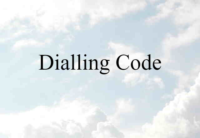 dialling code