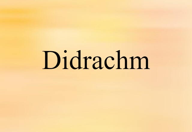 Didrachm (noun) Definition, Meaning & Examples