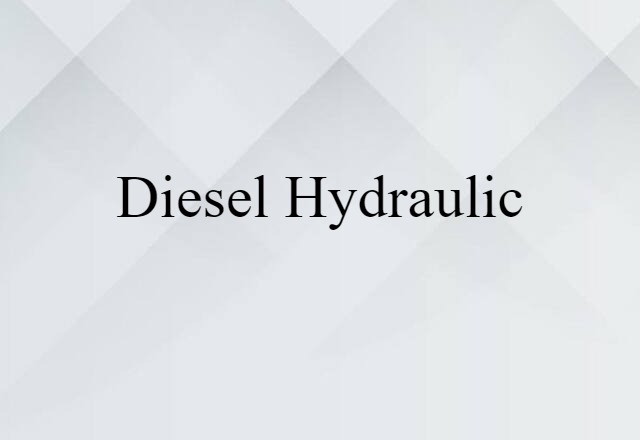 diesel hydraulic