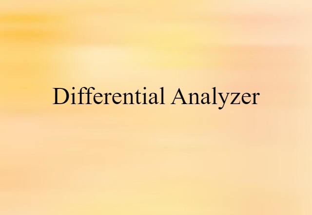 differential analyzer