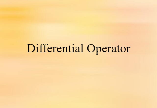 differential operator