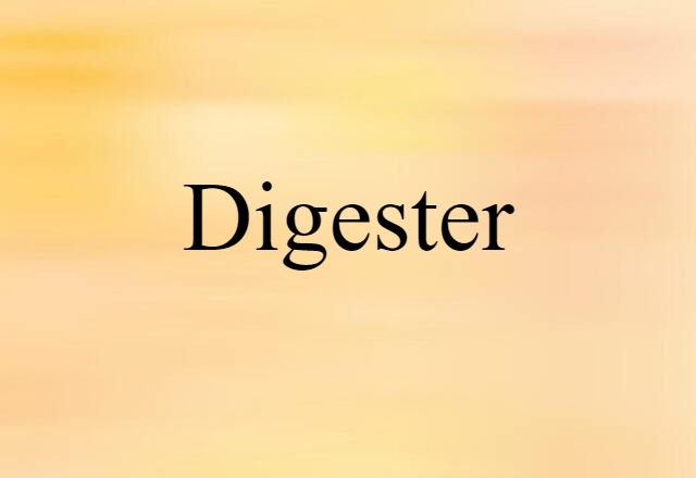 Digester (noun) Definition, Meaning & Examples