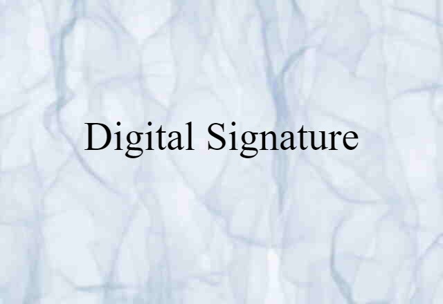 digital signature