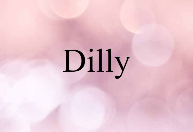 Dilly (noun) Definition, Meaning & Examples