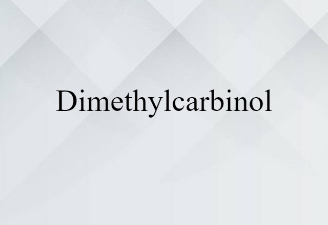 Dimethylcarbinol (noun) Definition, Meaning & Examples