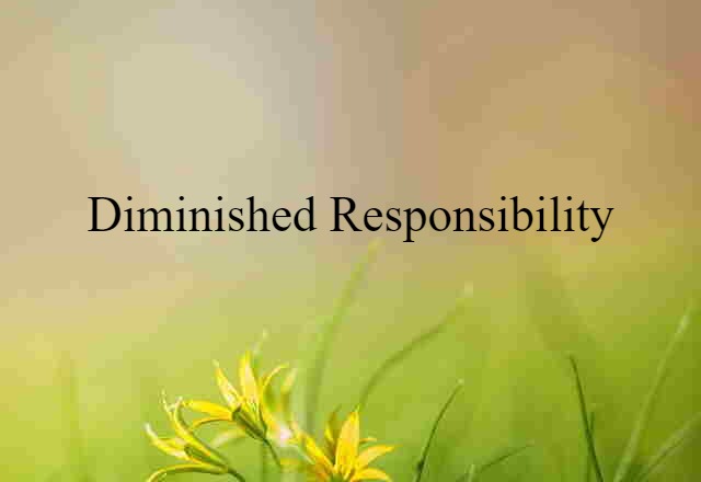 diminished responsibility