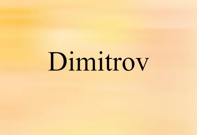 Dimitrov