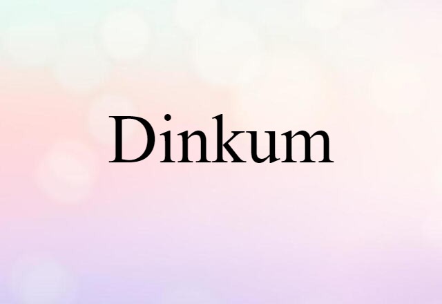 Dinkum (noun) Definition, Meaning & Examples