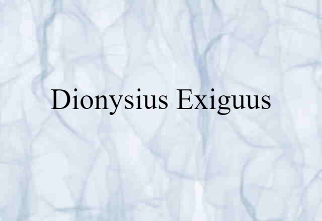 Dionysius Exiguus