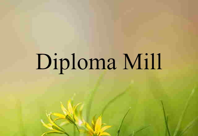 diploma mill