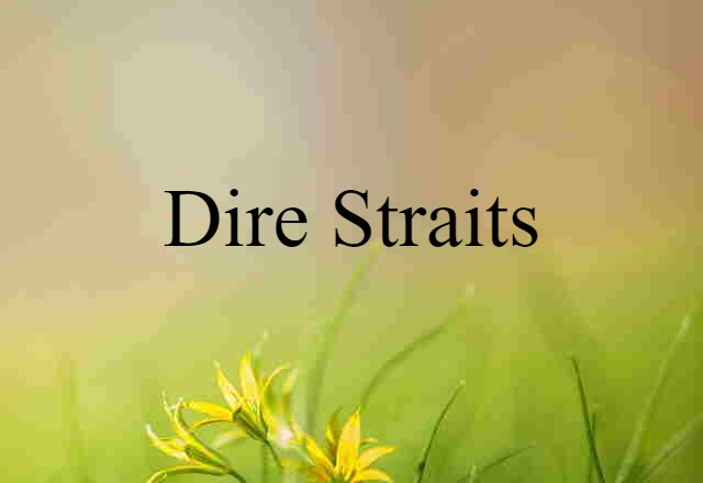 Dire Straits (noun) Definition, Meaning & Examples