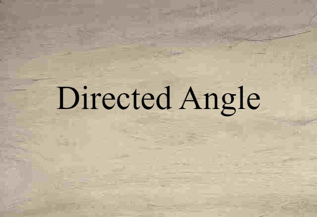 Directed Angle (noun) Definition, Meaning & Examples