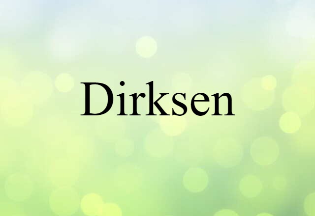 Dirksen