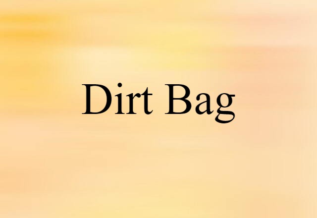 Dirt Bag (noun) Definition, Meaning & Examples