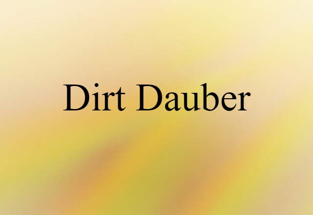 Dirt Dauber (noun) Definition, Meaning & Examples