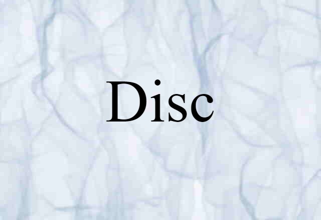 Disc (noun) Definition, Meaning & Examples