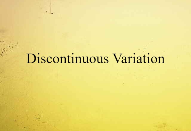 discontinuous variation