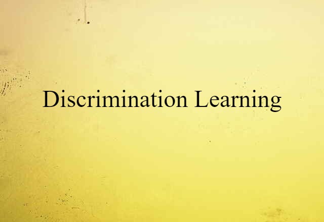 discrimination learning