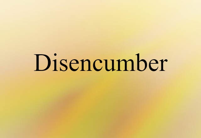 disencumber