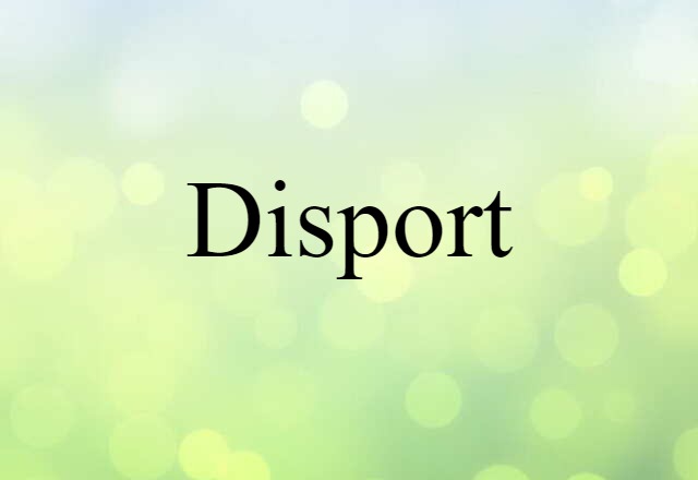 Disport (noun) Definition, Meaning & Examples