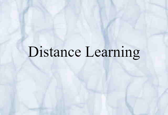 distance learning