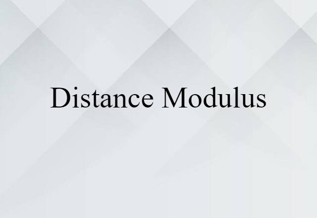 distance modulus