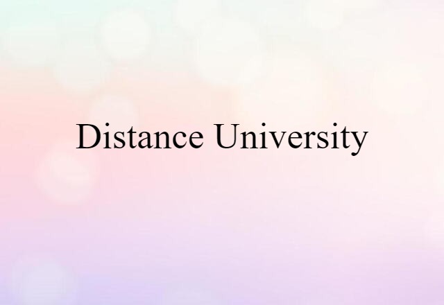 distance university