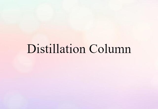 Distillation Column (noun) Definition, Meaning & Examples