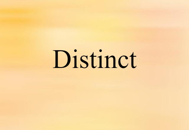 distinct