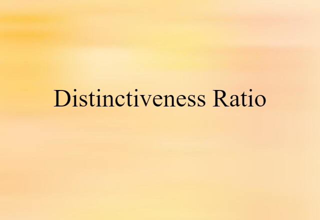 distinctiveness ratio