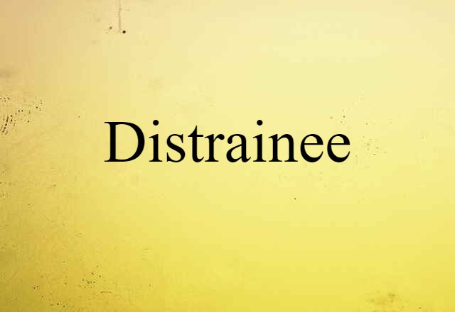 Distrainee (noun) Definition, Meaning & Examples