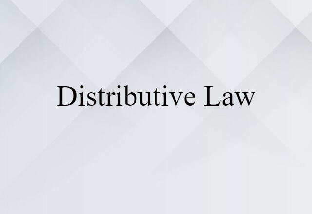 distributive law