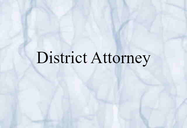 district attorney