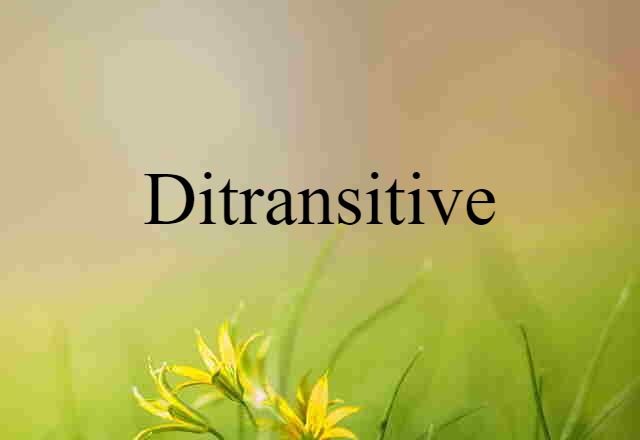 ditransitive