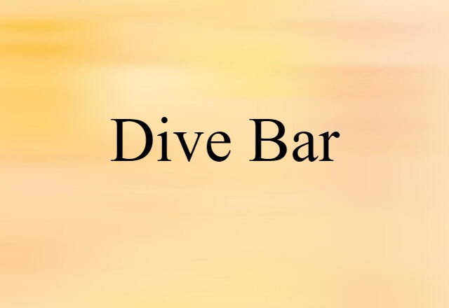 dive bar