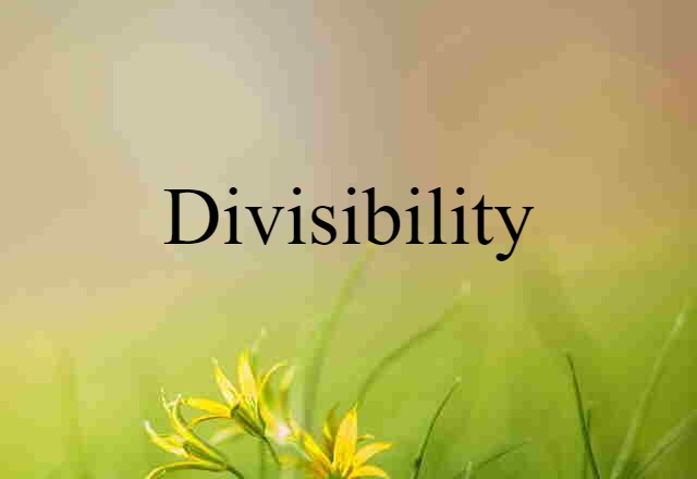 divisibility