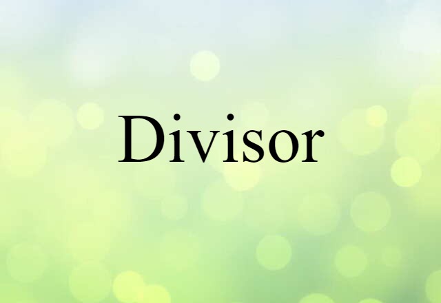 Divisor (noun) Definition, Meaning & Examples