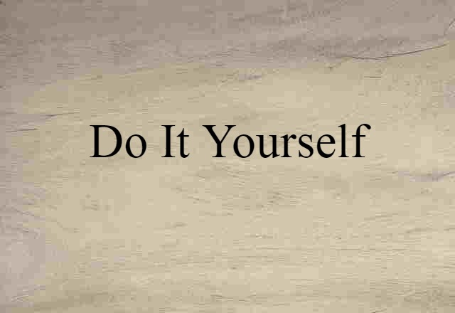 Do-it-yourself (noun) Definition, Meaning & Examples