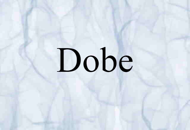 Dobe (noun) Definition, Meaning & Examples