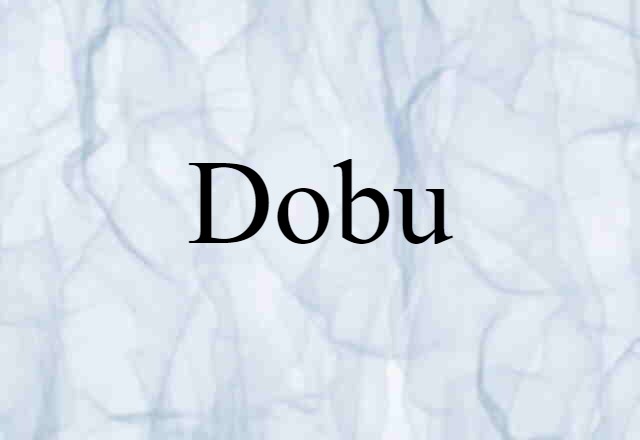 Dobu (noun) Definition, Meaning & Examples