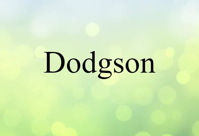 Dodgson