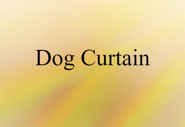 Dog Curtain (noun) Definition, Meaning & Examples