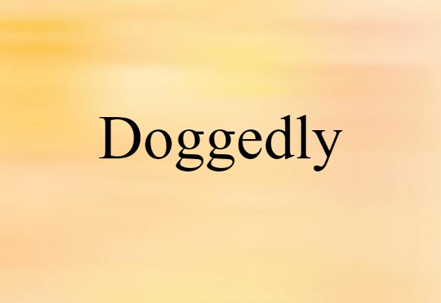 Doggedly (noun) Definition, Meaning & Examples