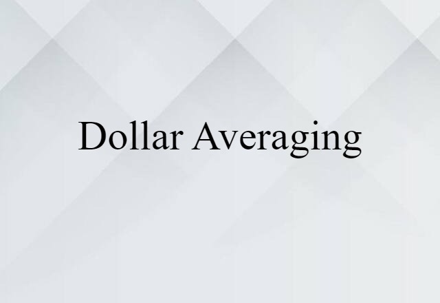 dollar averaging