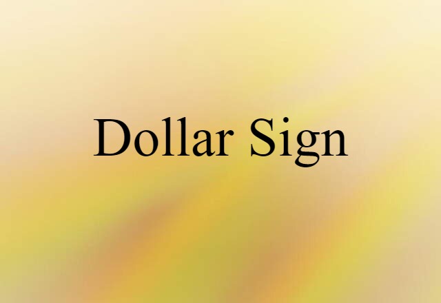 dollar sign