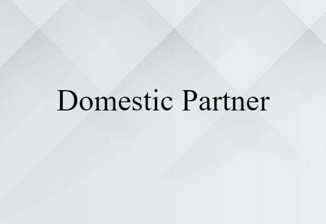 domestic partner