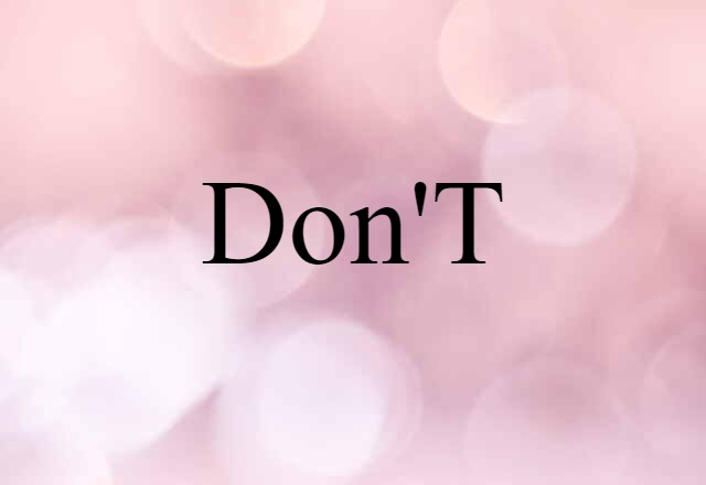 don't