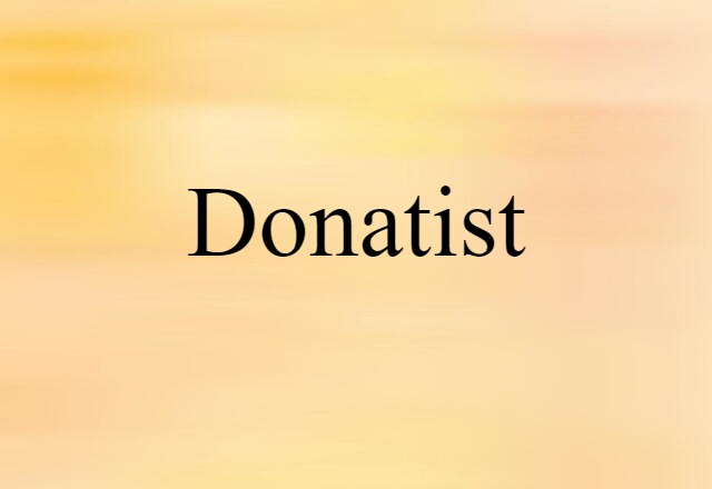 Donatist (noun) Definition, Meaning & Examples